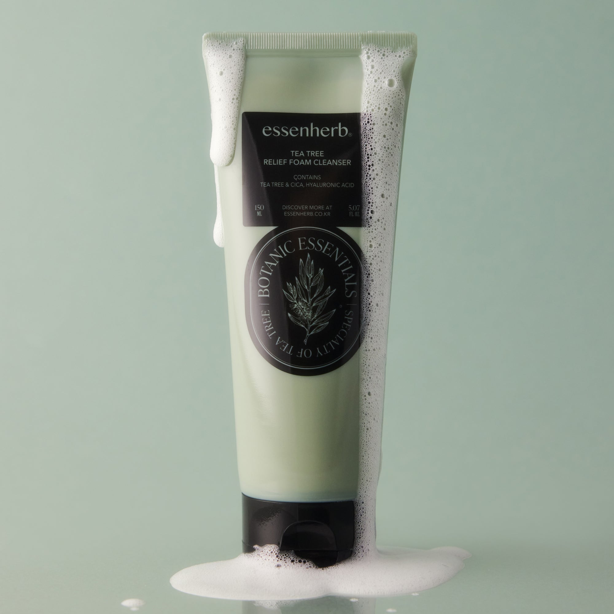 Essenherb Tea Tree Relief Foam Cleanser 150ml - AMI Cosmetic