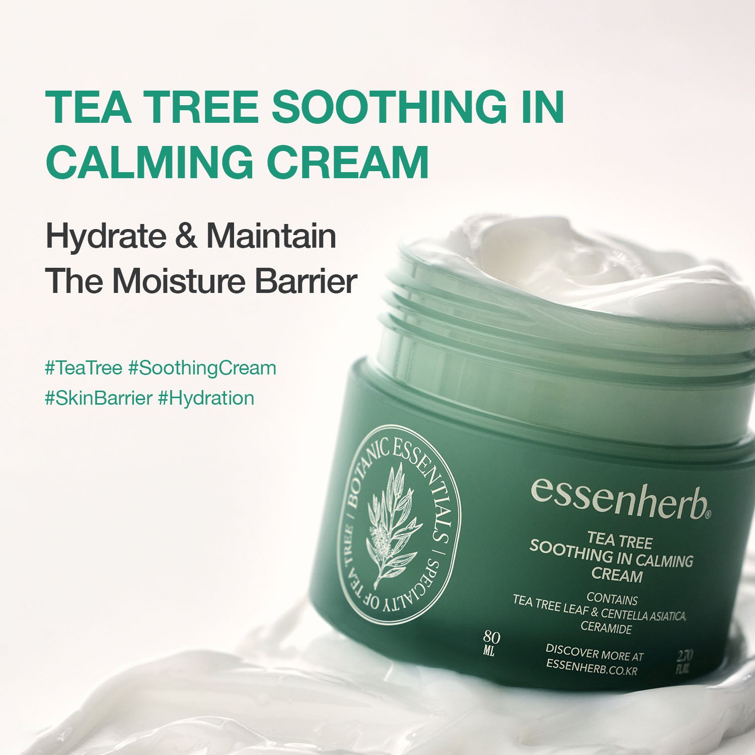 Essenherb Tea Tree Soothing In Calming Cream (80ml) - AMI Cosmetic