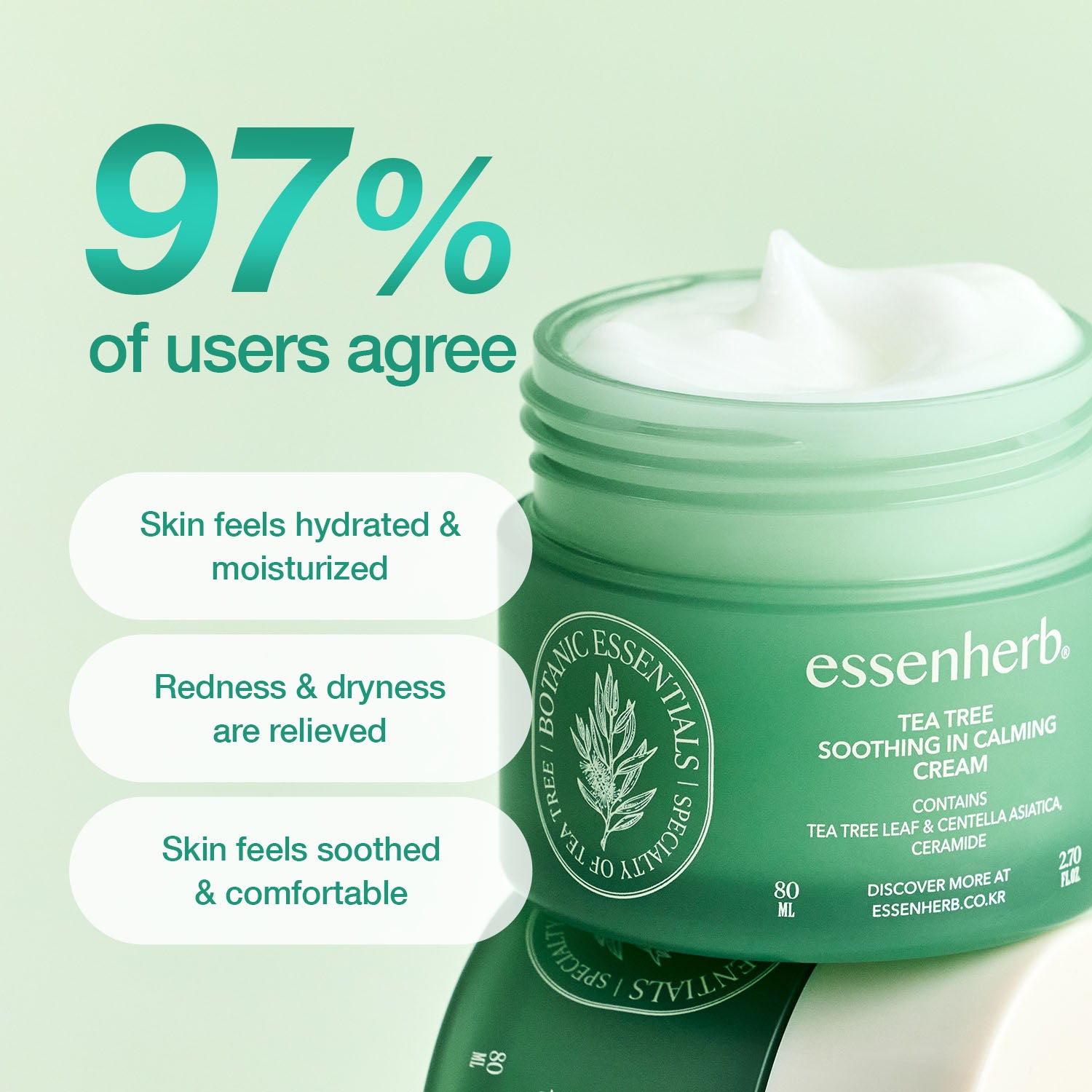 Essenherb Tea Tree Soothing In Calming Cream (80ml) - AMI Cosmetic