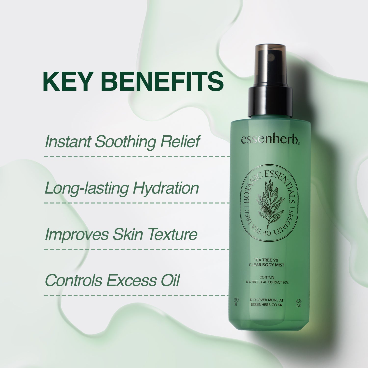 Essenherb Tea Tree 90 Clear Body Mist (200ml) - AMI Cosmetic