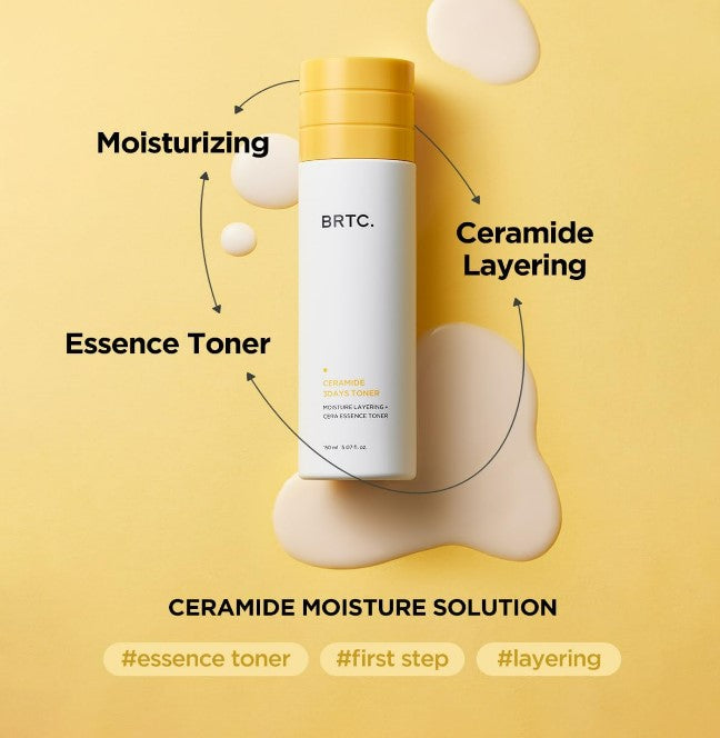 BRTC Ceramide 3 Days Toner | Moisture Solution | Essence Toner | for Dry & Dull Skin - AMI Cosmetic