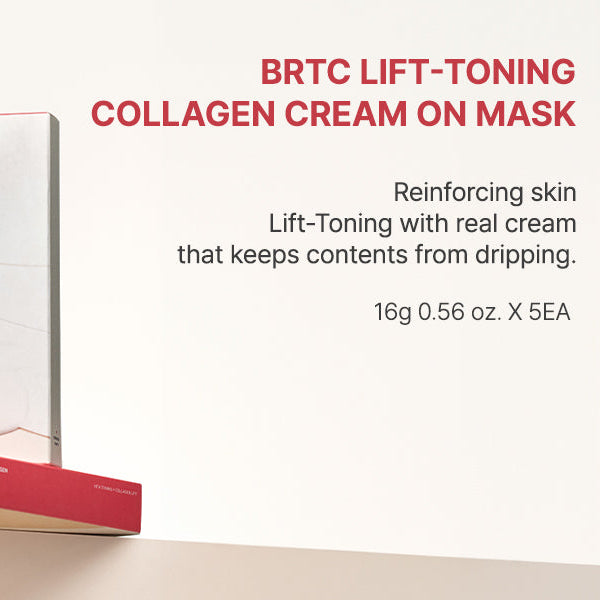 BRTC Lift-Toning Collagen Cream On Mask (16g x5ea) - [Vegan Collagen] - AMI Cosmetic