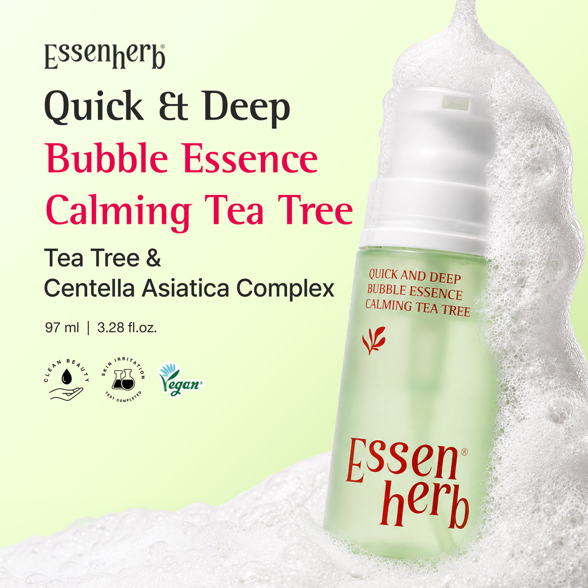 Quick And Deep Bubble Essence Calming Tea Tree