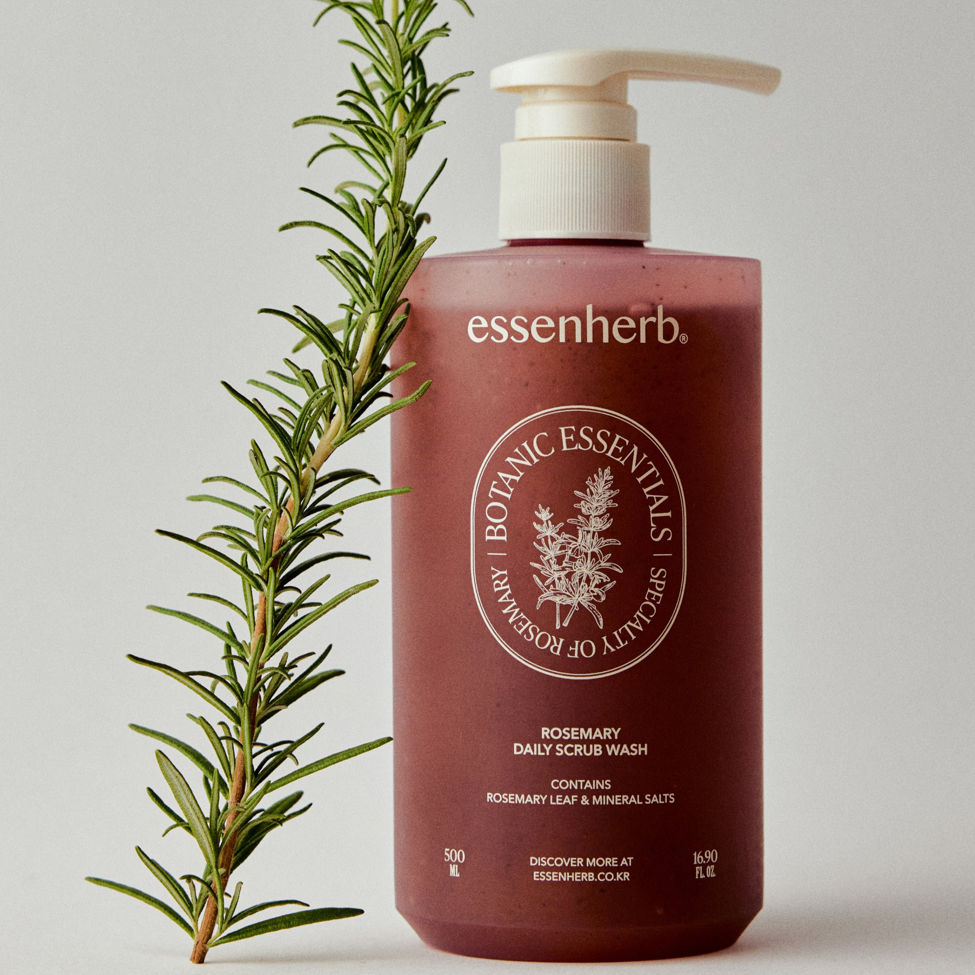 Essenherb Rosemary Daily Scrub Wash 500ml - AMI Cosmetic