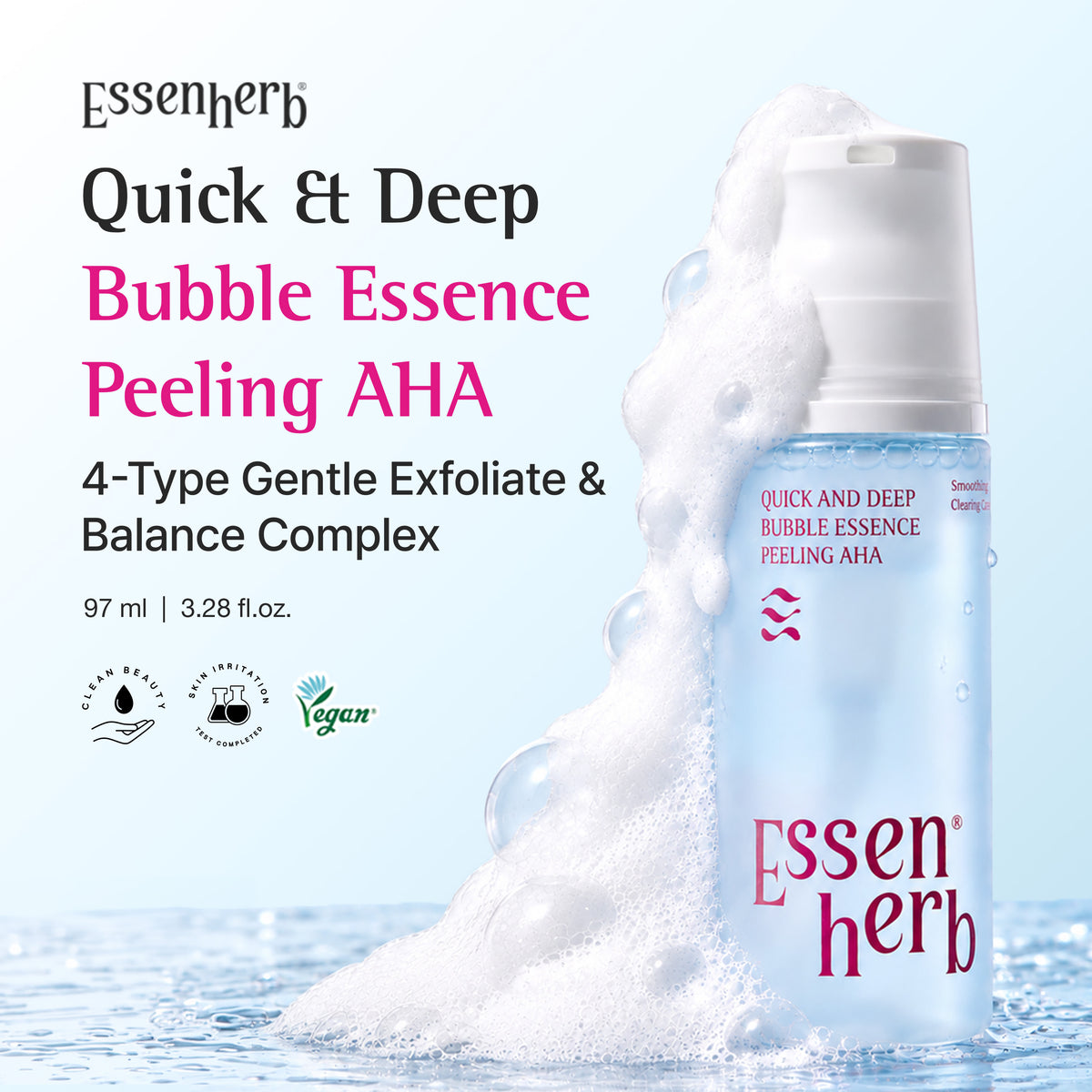 Quick And Deep Bubble Essence Peeling AHA
