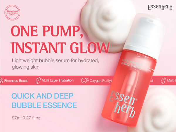 Quick &amp; Deep Bubble Serum Essence with Hibiscus Collagen - 3.28 fl oz - AMI Cosmetic