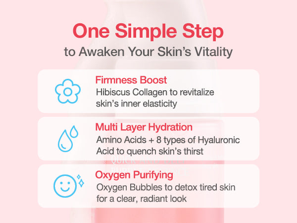 Quick &amp; Deep Bubble Serum Essence with Hibiscus Collagen - 3.28 fl oz - AMI Cosmetic