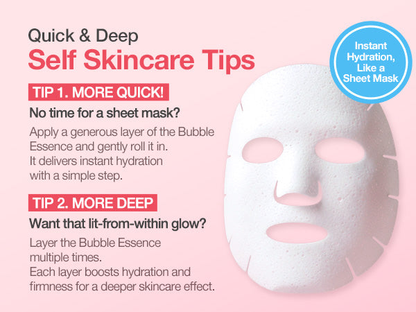 Quick &amp; Deep Bubble Serum Essence with Hibiscus Collagen - 3.28 fl oz - AMI Cosmetic